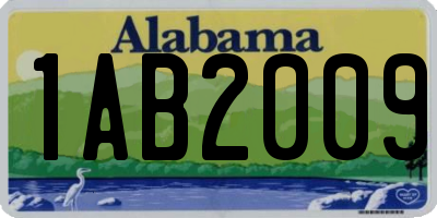 AL license plate 1AB2009