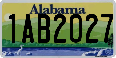 AL license plate 1AB2027