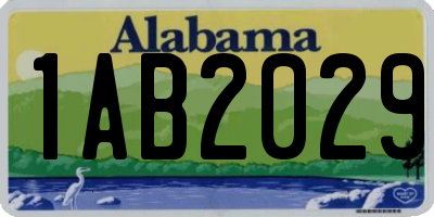 AL license plate 1AB2029