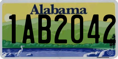 AL license plate 1AB2042