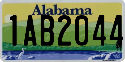 AL license plate 1AB2044