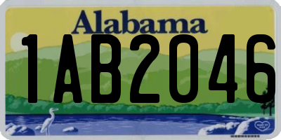 AL license plate 1AB2046