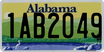 AL license plate 1AB2049