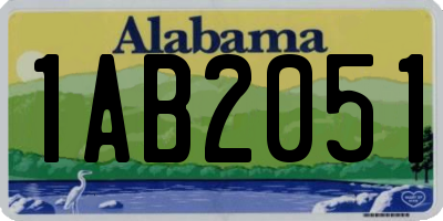 AL license plate 1AB2051