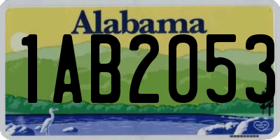 AL license plate 1AB2053