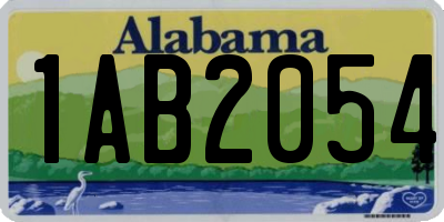 AL license plate 1AB2054