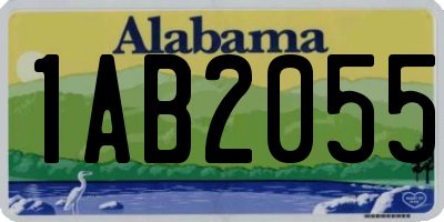 AL license plate 1AB2055