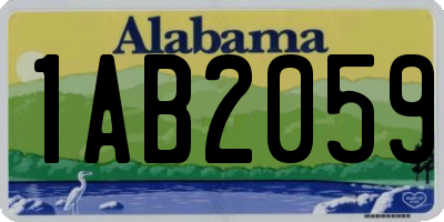 AL license plate 1AB2059