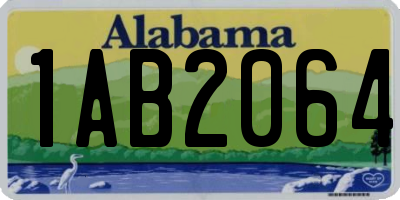 AL license plate 1AB2064