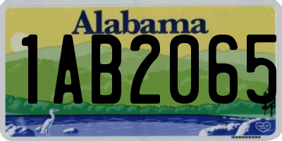 AL license plate 1AB2065