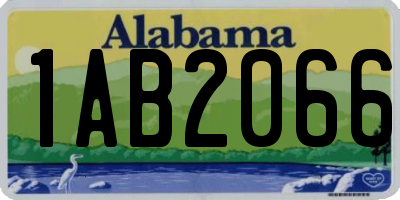 AL license plate 1AB2066