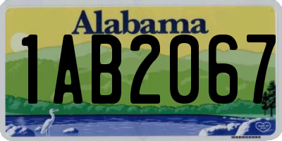 AL license plate 1AB2067