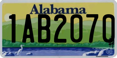 AL license plate 1AB2070