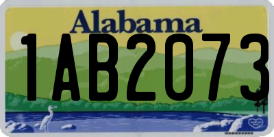 AL license plate 1AB2073