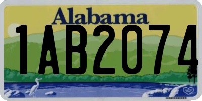 AL license plate 1AB2074