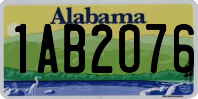 AL license plate 1AB2076