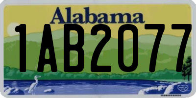 AL license plate 1AB2077