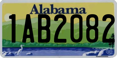 AL license plate 1AB2082