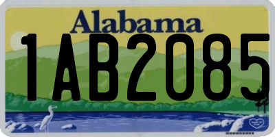 AL license plate 1AB2085