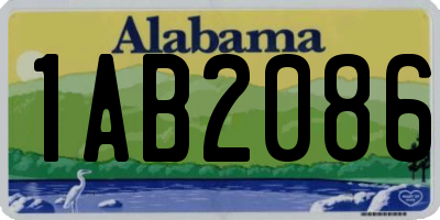 AL license plate 1AB2086