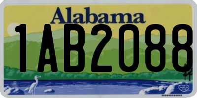 AL license plate 1AB2088