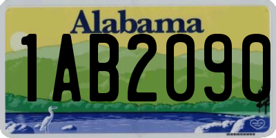 AL license plate 1AB2090