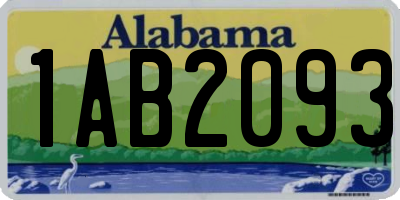 AL license plate 1AB2093