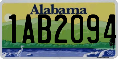 AL license plate 1AB2094