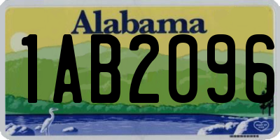 AL license plate 1AB2096