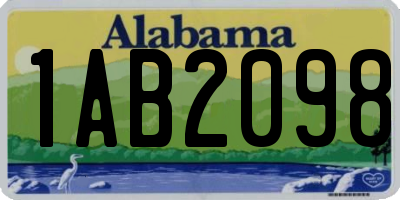 AL license plate 1AB2098