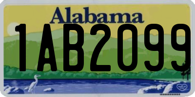 AL license plate 1AB2099