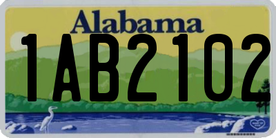 AL license plate 1AB2102