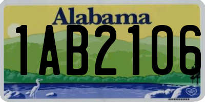 AL license plate 1AB2106