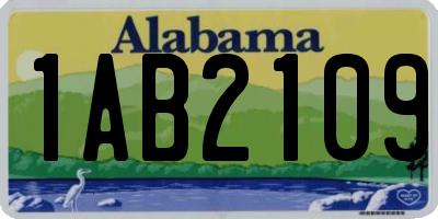 AL license plate 1AB2109