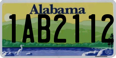 AL license plate 1AB2112