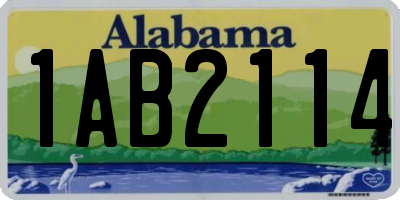 AL license plate 1AB2114