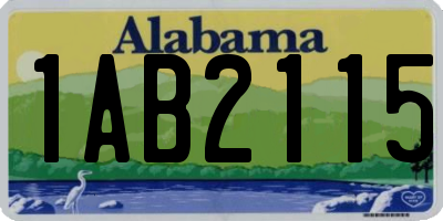 AL license plate 1AB2115