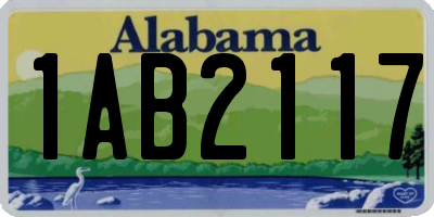 AL license plate 1AB2117