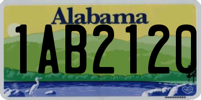 AL license plate 1AB2120