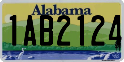 AL license plate 1AB2124