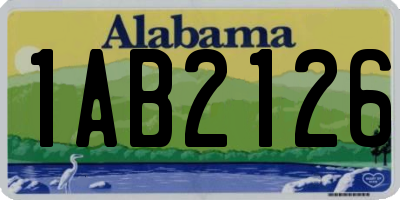 AL license plate 1AB2126