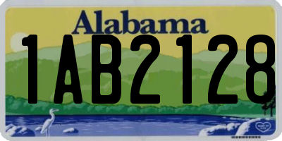 AL license plate 1AB2128