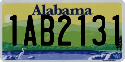 AL license plate 1AB2131