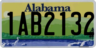 AL license plate 1AB2132