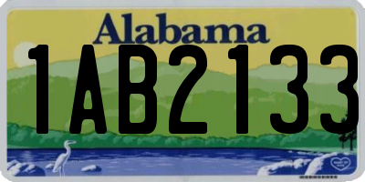 AL license plate 1AB2133