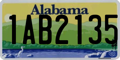 AL license plate 1AB2135