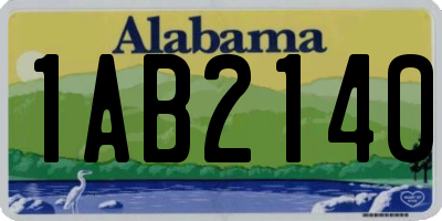 AL license plate 1AB2140