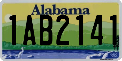 AL license plate 1AB2141