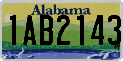 AL license plate 1AB2143