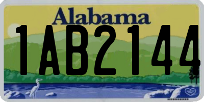 AL license plate 1AB2144